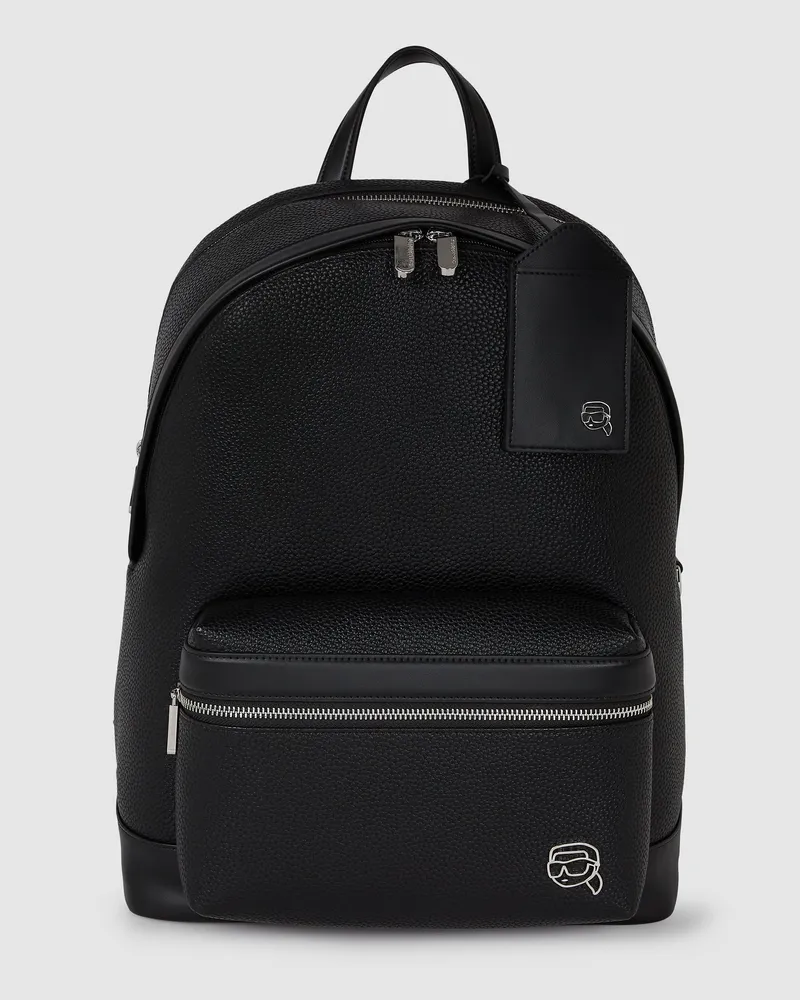 Karl Lagerfeld Ikon Outline Rucksack, Herren, Schwarz, Größe: One Size Schwarz