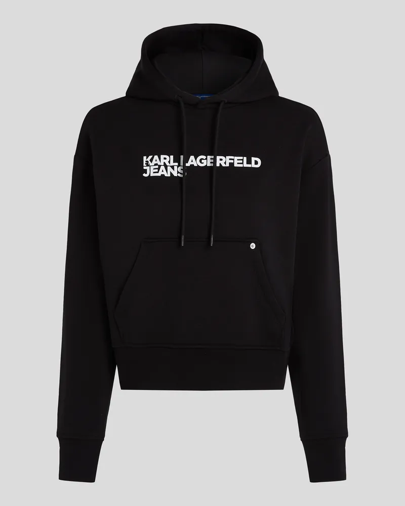 Karl Lagerfeld Kapuzenpullover Mit Logo, Frau, Schwarz, Größe Schwarz