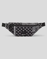 Karl Lagerfeld Klj Urban Gürteltasche aus Nylon, Mann, Aop Bandana Schwarz Aop