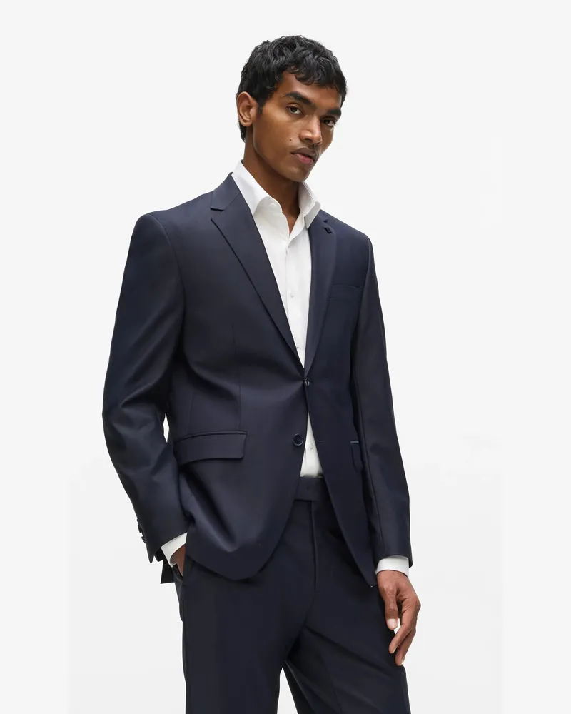 Karl Lagerfeld Schmal Geschnittener Blazer, Herren, Night Blue, Größe Night