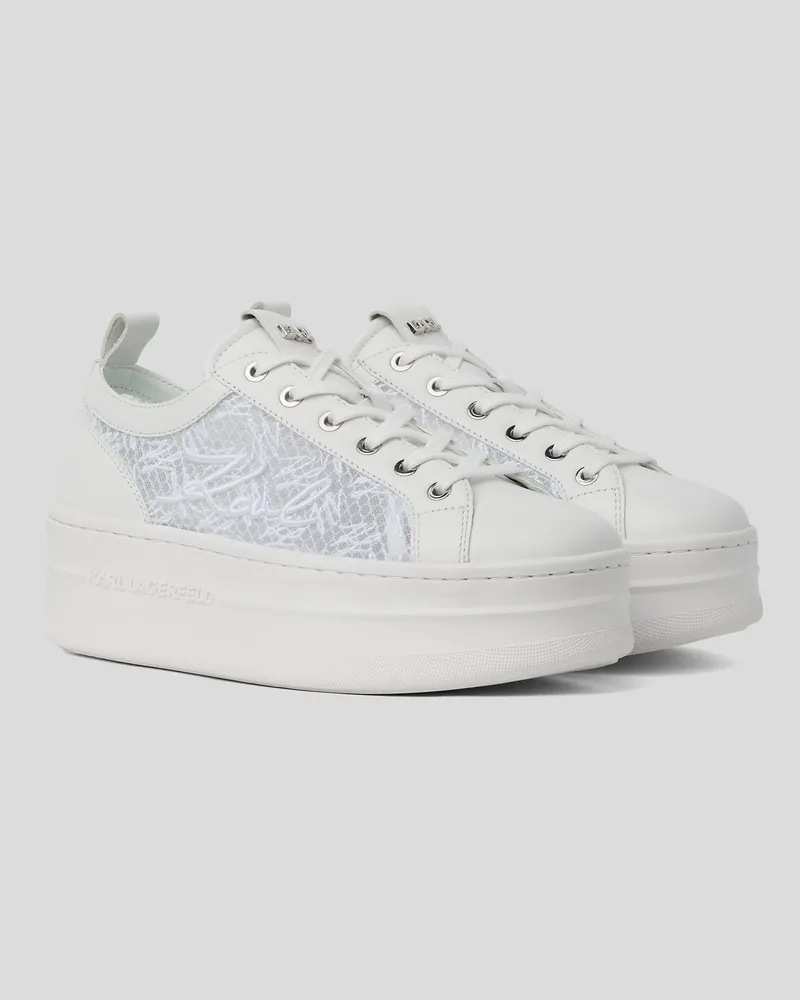 Karl Lagerfeld Kobe Signature-sneakers, Damen, Weiss, Größe Weiss