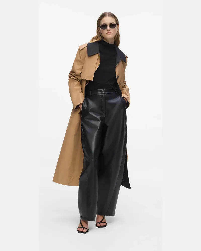 Karl Lagerfeld Verwandelbarer Trenchcoat, Damen, Schwarzer Nougat, Größe Schwarzer