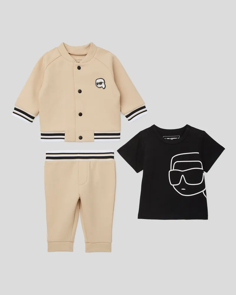 Karl Lagerfeld Baby Ikon Sweatsuit Set, unisex, Light Gold, Größe Light