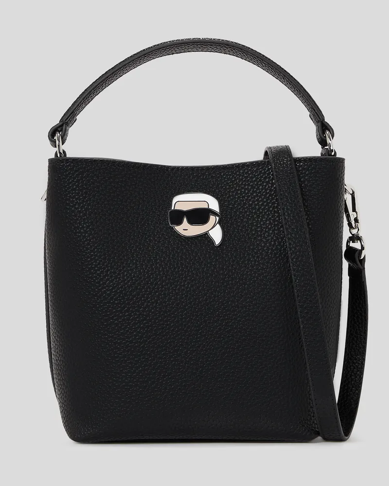 Karl Lagerfeld Ikon genoppte Beuteltasche, Frau, Schwarz, Größe Schwarz