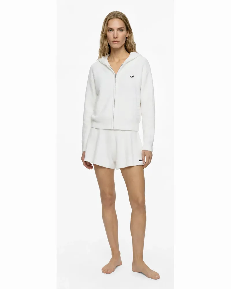 Karl Lagerfeld Ikon Choupette – Flauschige Loungewear-shorts, Damen, Cannoli Creme, Größe Cannoli
