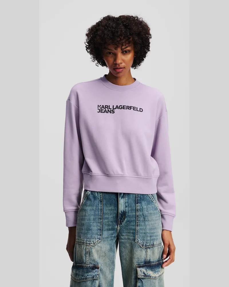Karl Lagerfeld Sweatshirt Mit Logo, Frau, Lavendula, Größe Lavendula