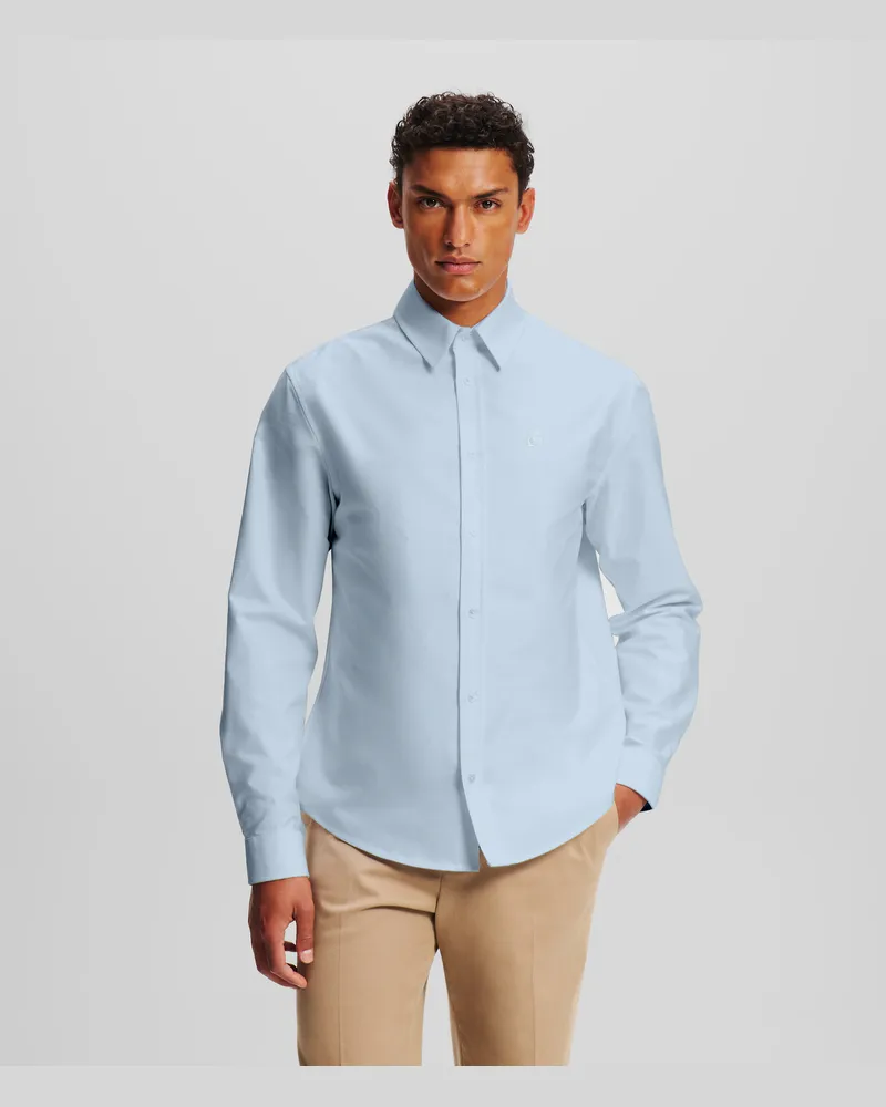 Karl Lagerfeld Kameo Oxford-hemd, Mann, Weiches Chambray, Größe Weiches