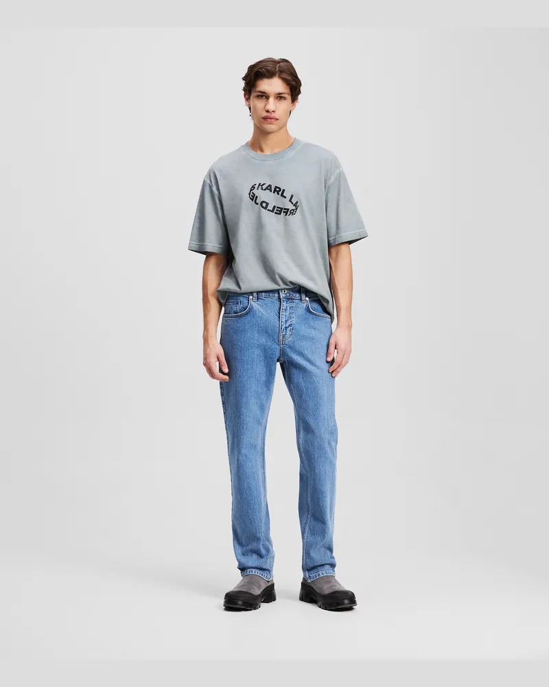 Karl Lagerfeld Gerade Geschnittene Jeans, Mann, Hellblau Stein, Größe Hellblau