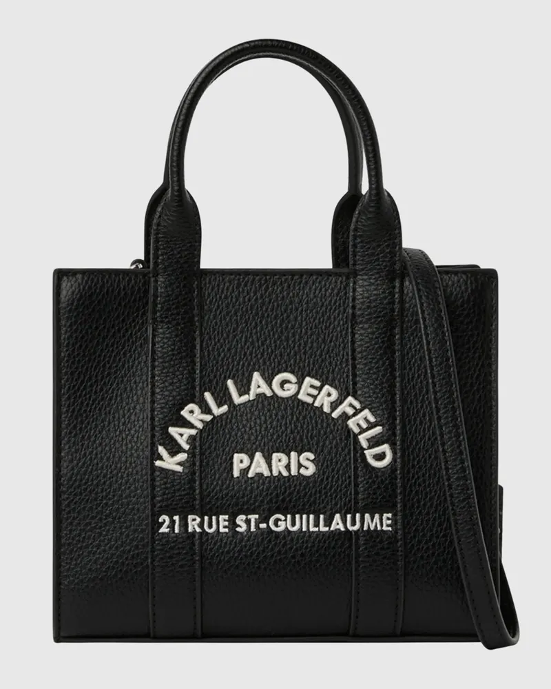 Karl Lagerfeld Rue St-guillaume Mini-tote-bag, Damen, Weiss/schwarz, Größe Weiss
