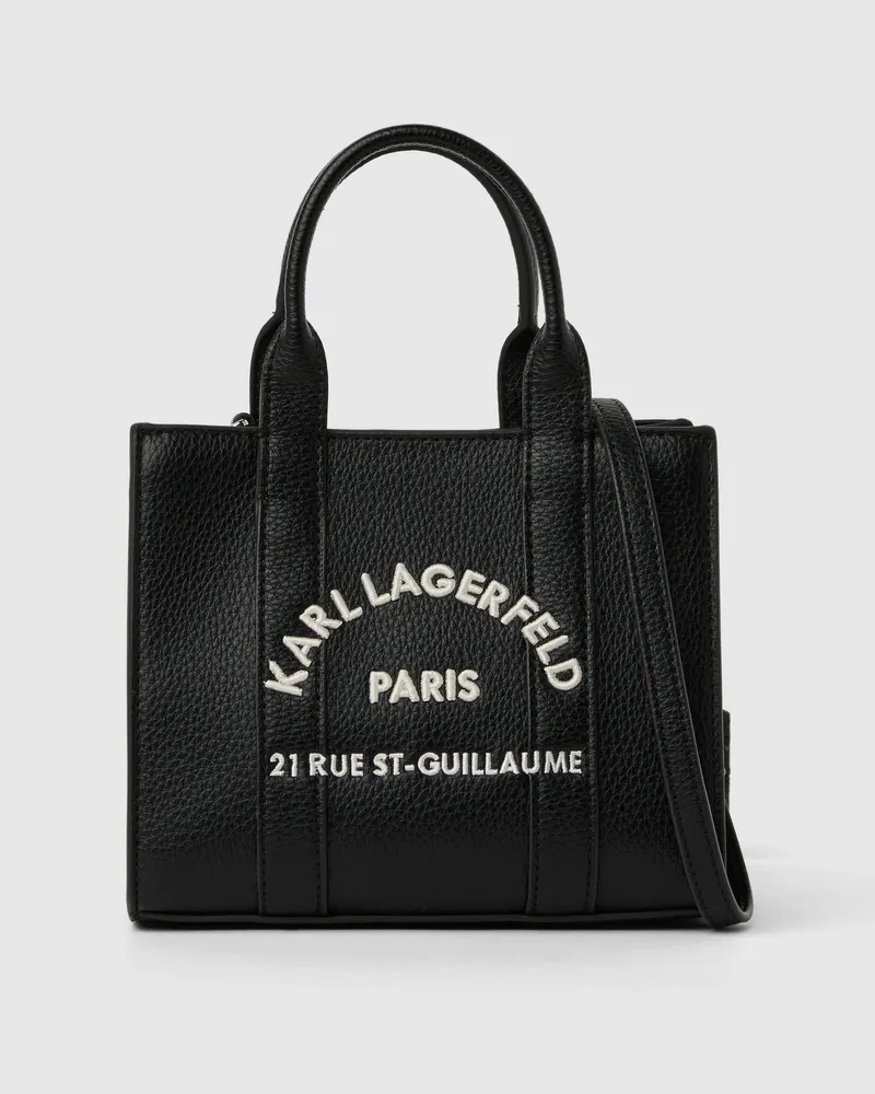 Karl Lagerfeld Rue St-guillaume Mini-tote-bag, Damen, Weiss/schwarz, Größe Weiss