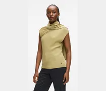 Oberteil Aus Metallic-strick, Damen, Light Gold, Größe