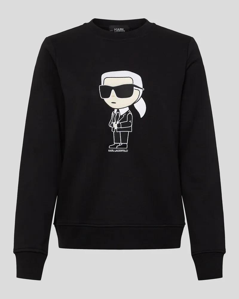 Karl Lagerfeld Ikon -sweatshirt, Frau, Schwarz, Größe Schwarz