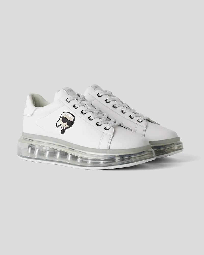 Karl Lagerfeld Ikon nft Kapri-kushion-sneaker, Damen, Weiss/silber, Größe Weiss