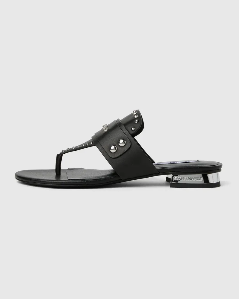 Karl Lagerfeld Roxy Sandalen Mit Nietenbesatz, Damen, Schwarz/silber, Größe Schwarz