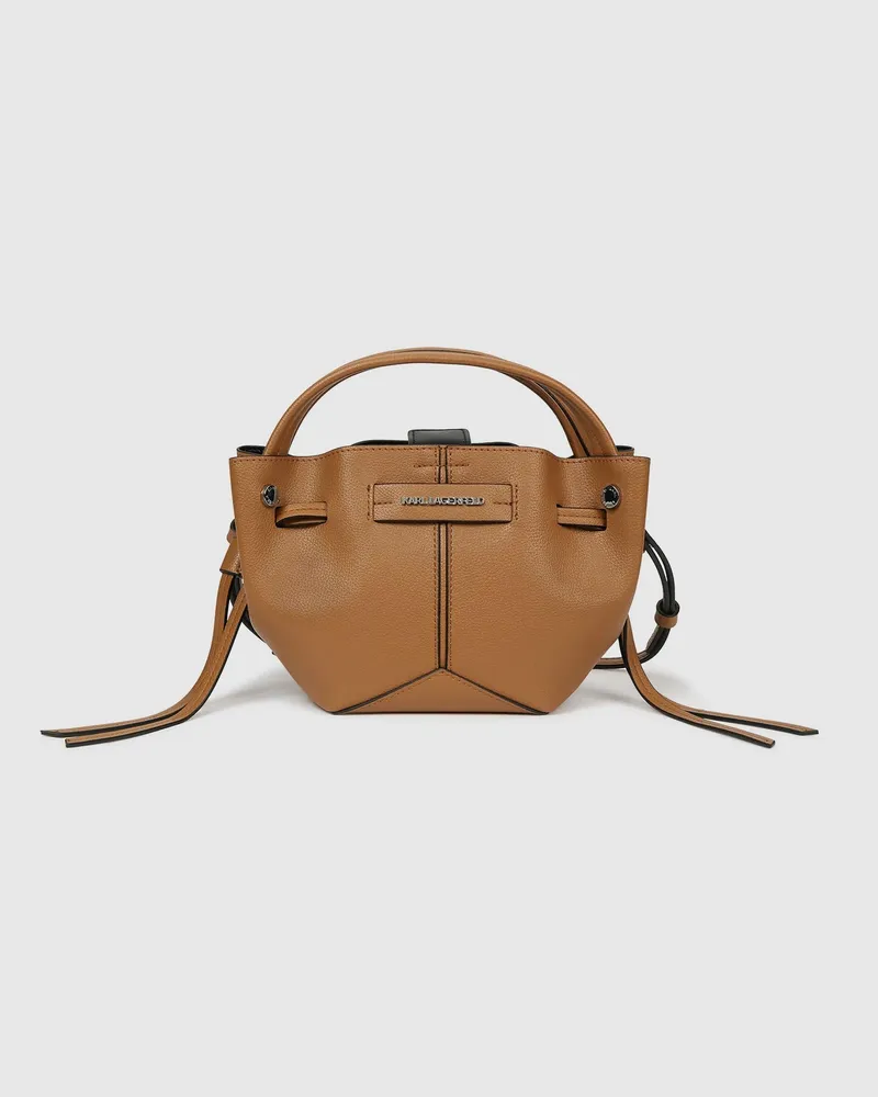 Karl Lagerfeld K/pierced Mini-bucket-bag, Damen, Karamell, Größe Karamell