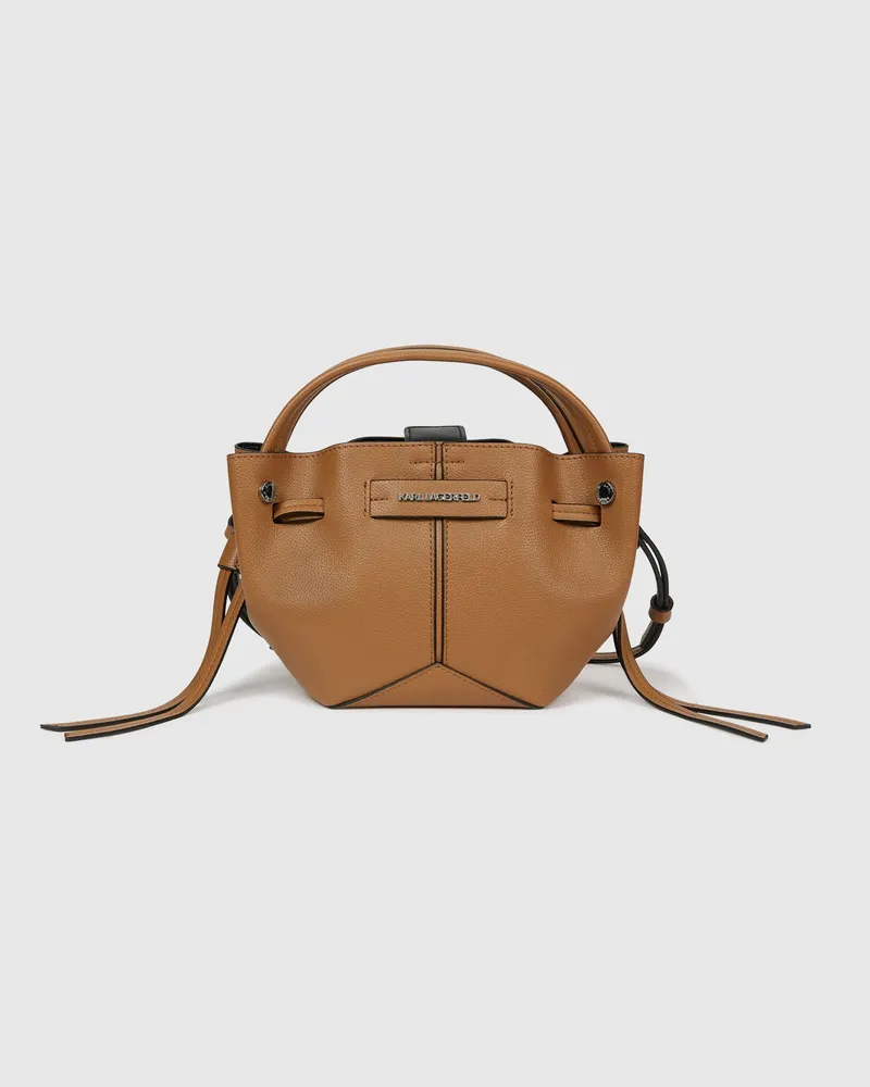 Karl Lagerfeld K/pierced Mini-bucket-bag, Damen, Karamell, Größe Karamell