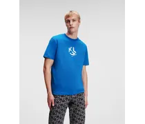 Klj Monogramm-t-shirt mit Regulärer Passform, Mann, Klj Blue
