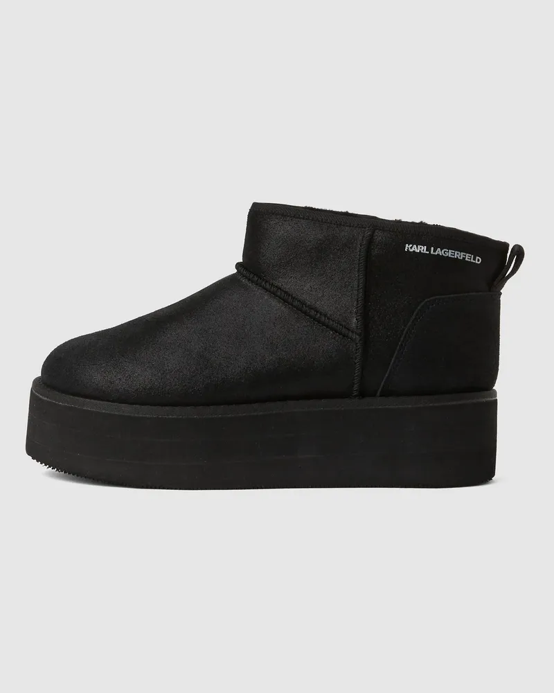 Karl Lagerfeld Thermo Stiefeletten Zum Hineinschlüpfen, Damen, Schwarz, Größe Schwarz