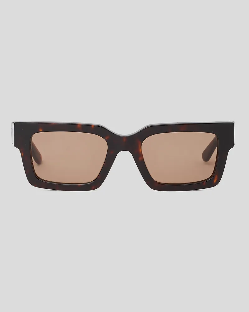 Karl Lagerfeld Sonnenbrille Mit Autogramm, Mann, Dunkles Tortois, Größe Dunkles