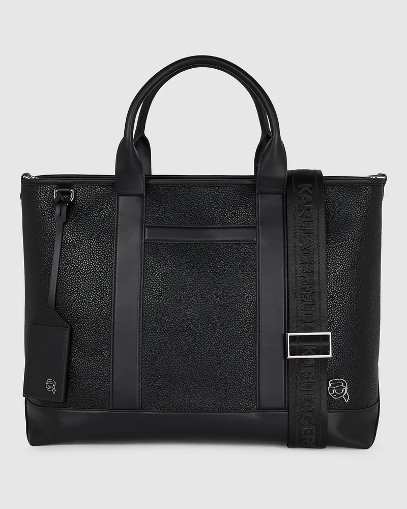 Karl Lagerfeld Ikon Outline Tote Bag, Herren, Schwarz, Größe Schwarz