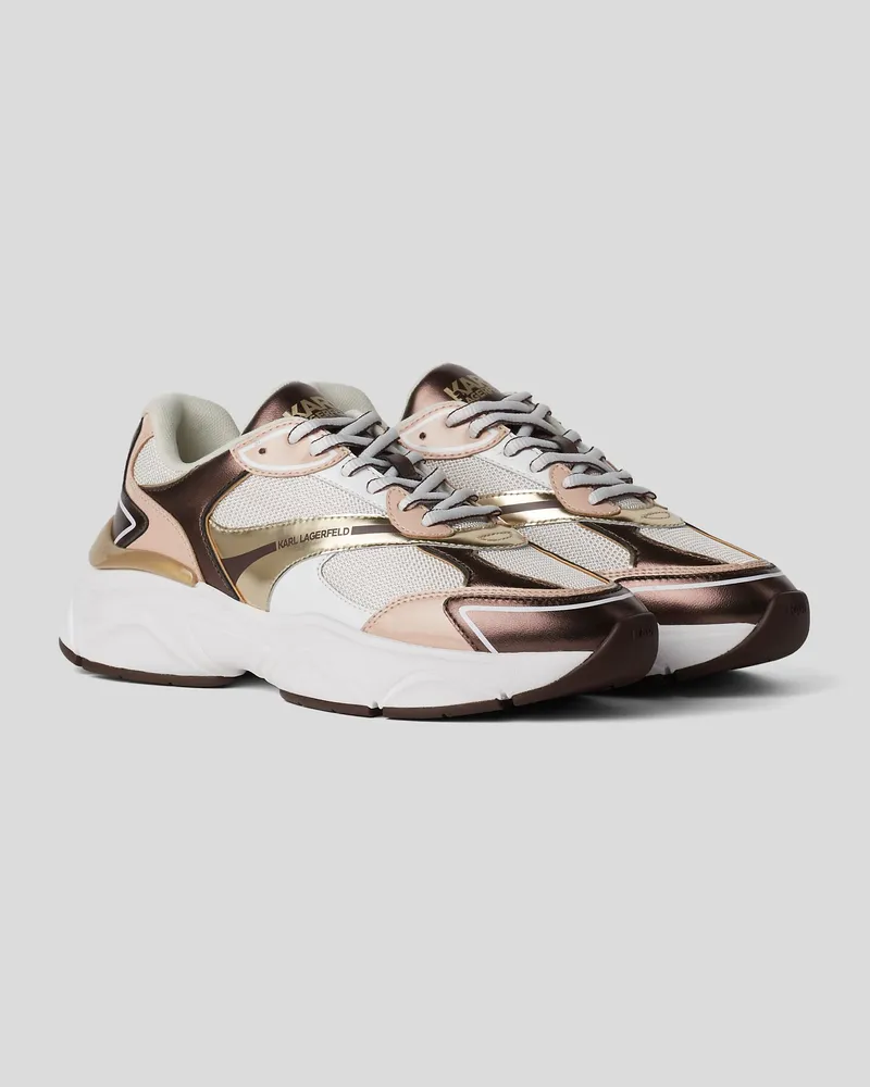 Karl Lagerfeld Komet sneaker in Metallic-optik, Frau, Nude Nude