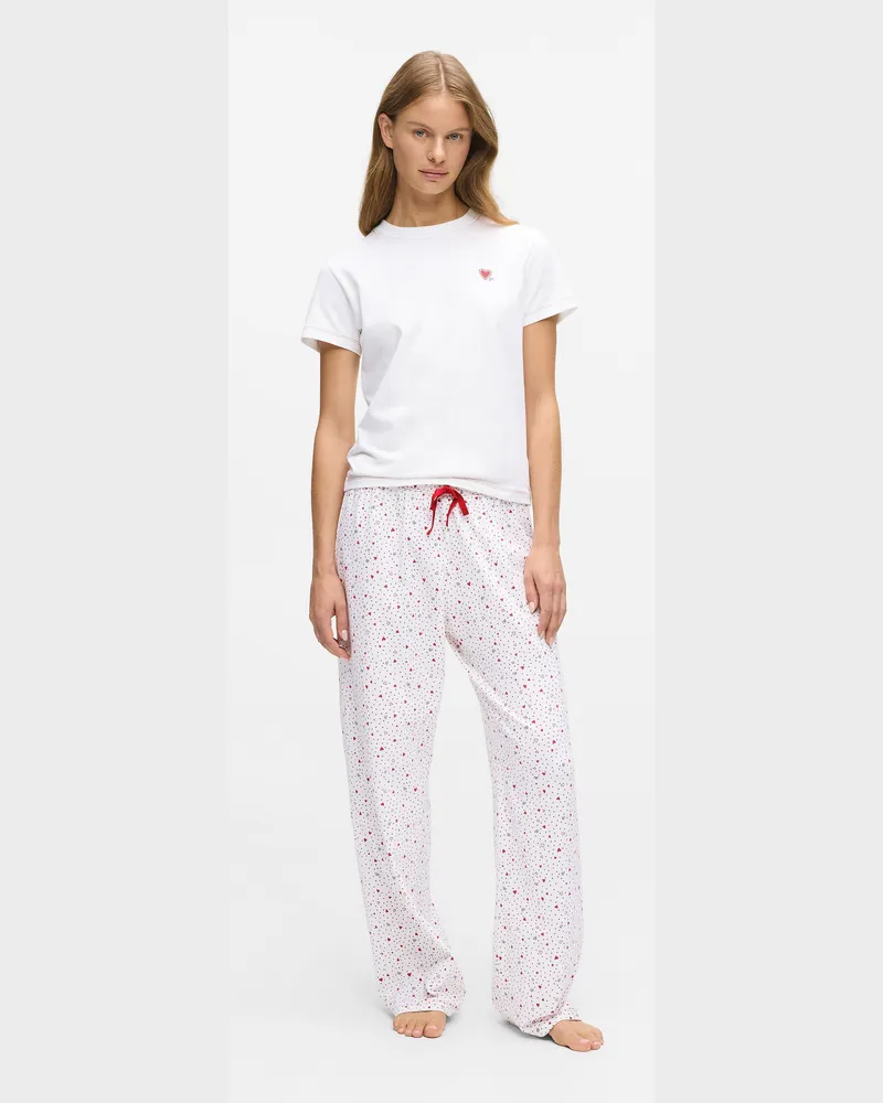 Karl Lagerfeld Pyjama-set Mit Herz-print, Damen, Malerdruck Blau Allover-druck, Größe Malerdruck