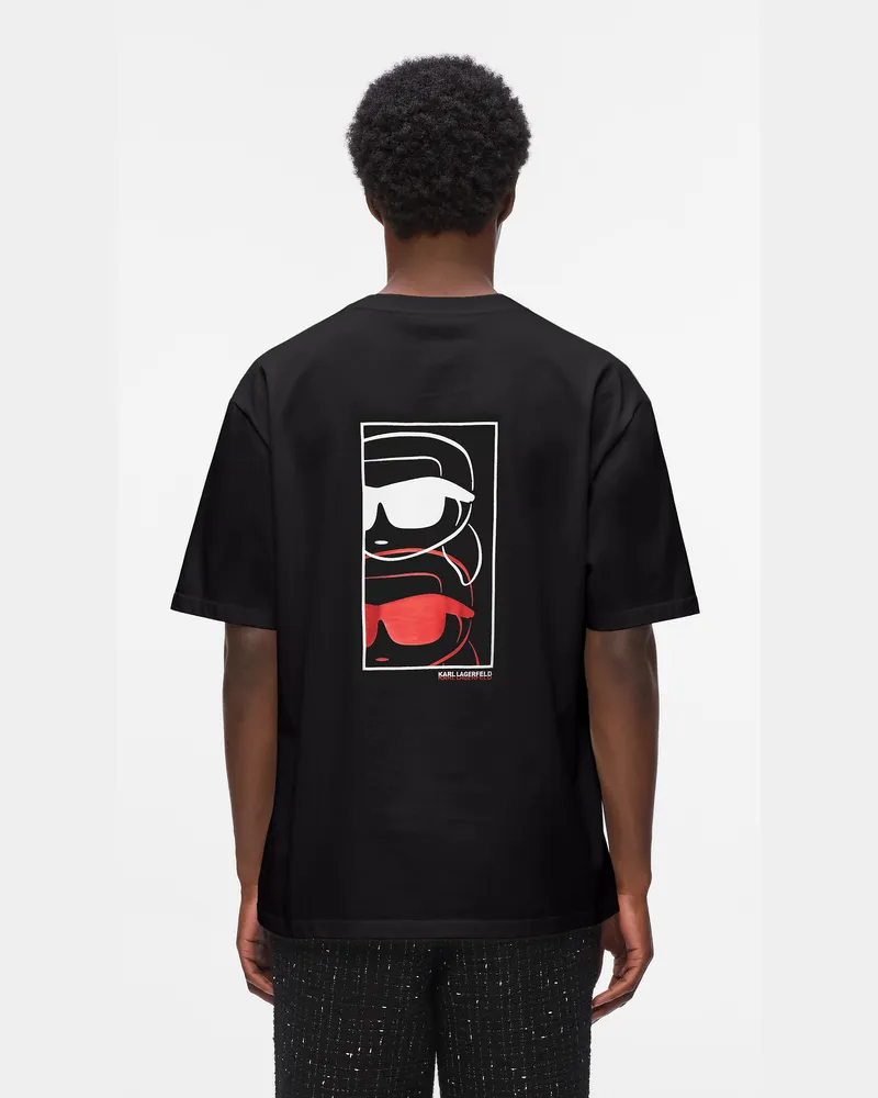 Karl Lagerfeld Ikon Fusion T-shirt, Mann, Schwarz, Größe Schwarz
