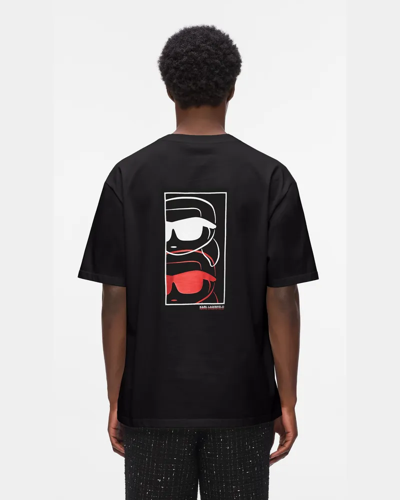 Karl Lagerfeld Ikon Fusion T-shirt, Herren, Schwarz, Größe Schwarz