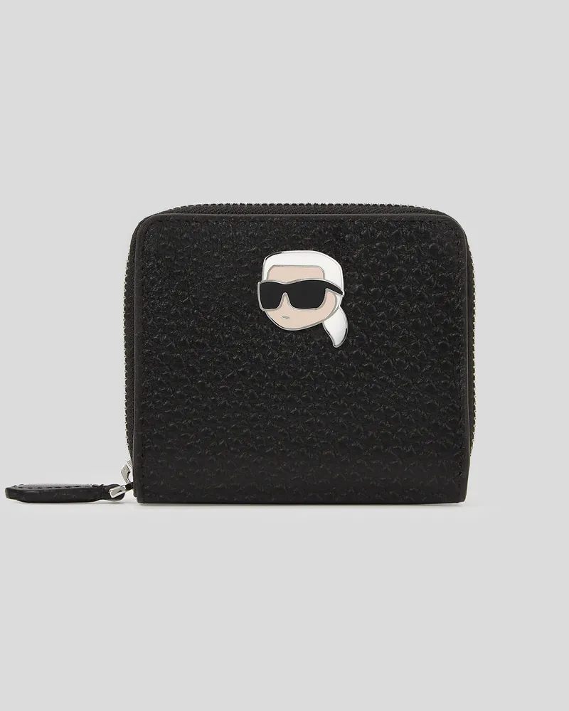 Karl Lagerfeld K/pebble mittelgrosses Genopptes Portemonnaie, Frau, Schwarz, Größe Schwarz