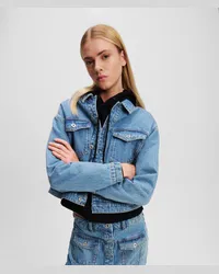 Karl Lagerfeld Klj kastige Jeansjacke, Frau, Stone Washed Hellblau Stone