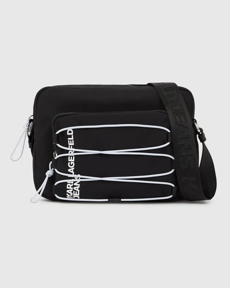 Karl Lagerfeld Kameratasche Im Utility-stil Mit Kordelzug, Herren, Schwarz, Größe Schwarz