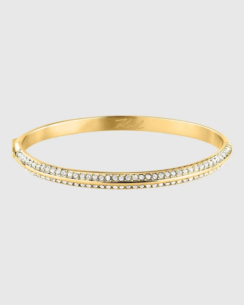 Karl Lagerfeld Goldfarbenes Kristallarmband, Damen, Gold, Größe Gold
