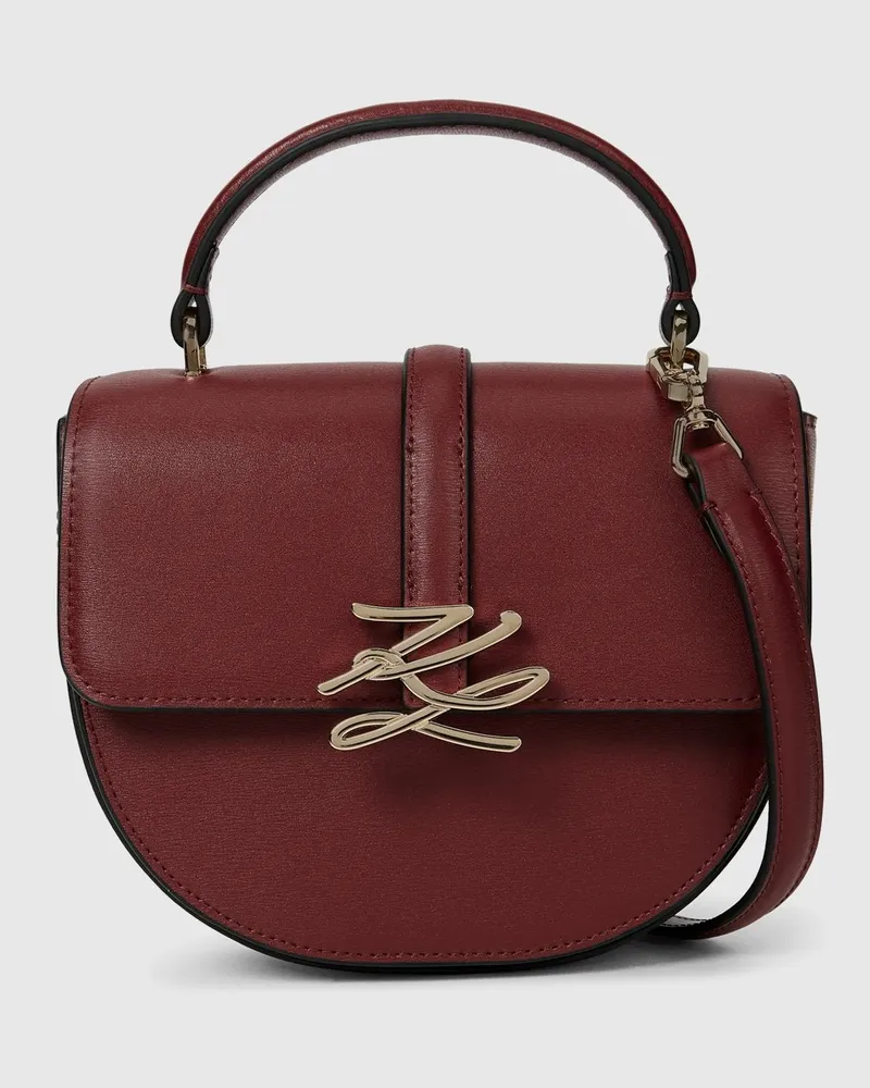 Karl Lagerfeld K/autograph Drop-tasche Mit Tragegriff Oben, Damen, Dunkle Kirsche, Größe Dunkle