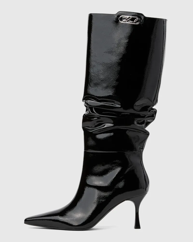 Karl Lagerfeld Klarice Slouch-stiefel Mit Hohem Schaft, Damen, Schwarz, Größe Schwarz