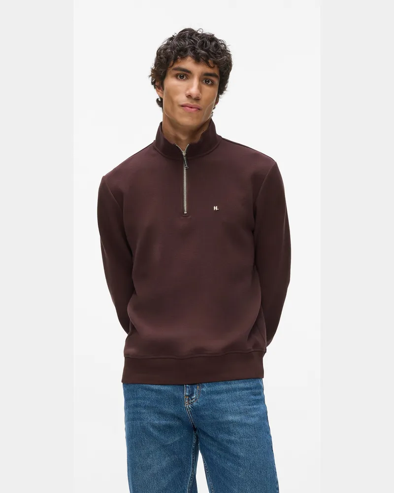 Karl Lagerfeld Sweatshirt Mit Viertel-reißverschluss, Herren, Pink Spray, Größe Pink