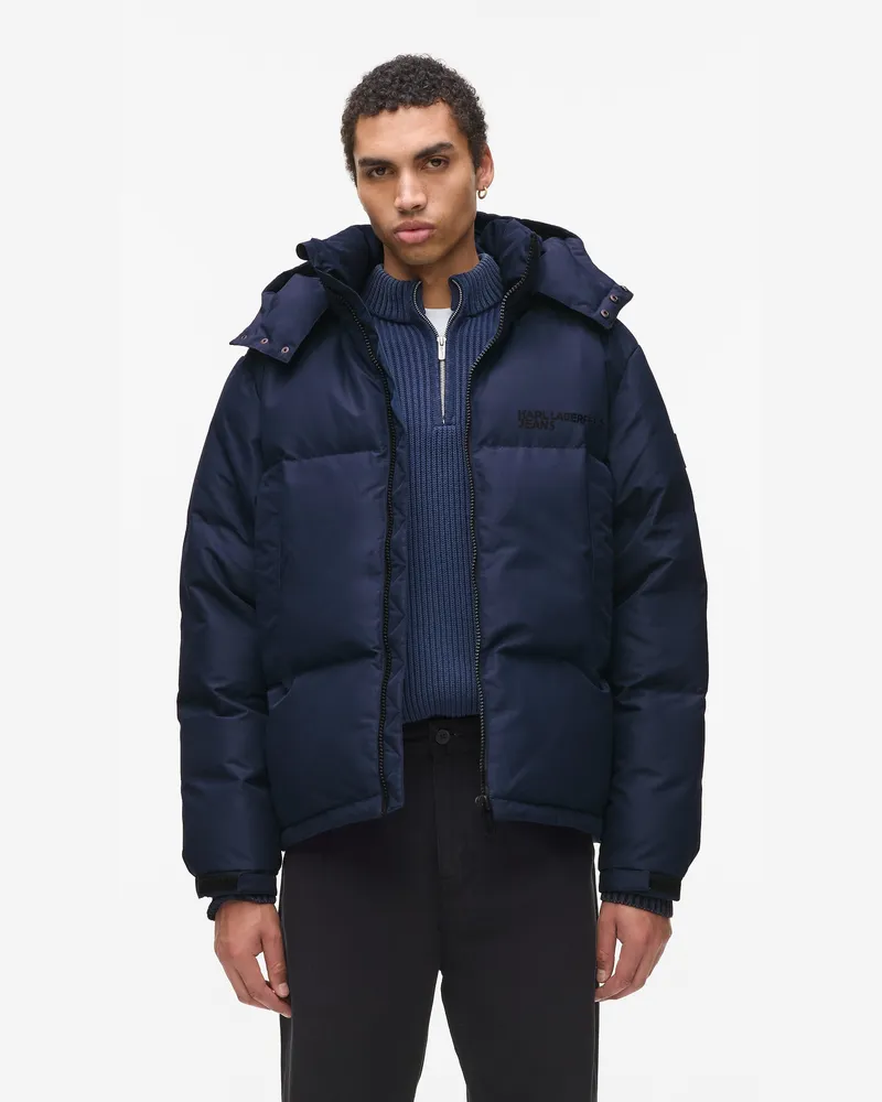 Karl Lagerfeld Puffer-jacke, Herren, Schwarz Iris, Größe Schwarz