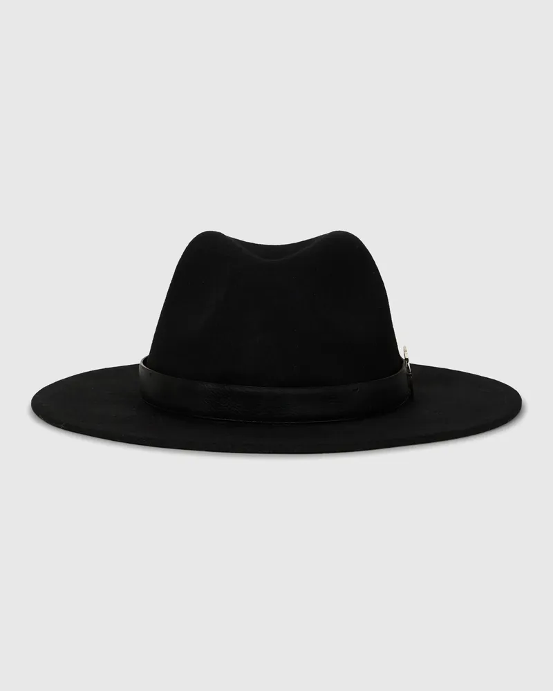 Karl Lagerfeld K/autograph-fedora Aus Wolle, Damen, Schwarz, Größe Schwarz