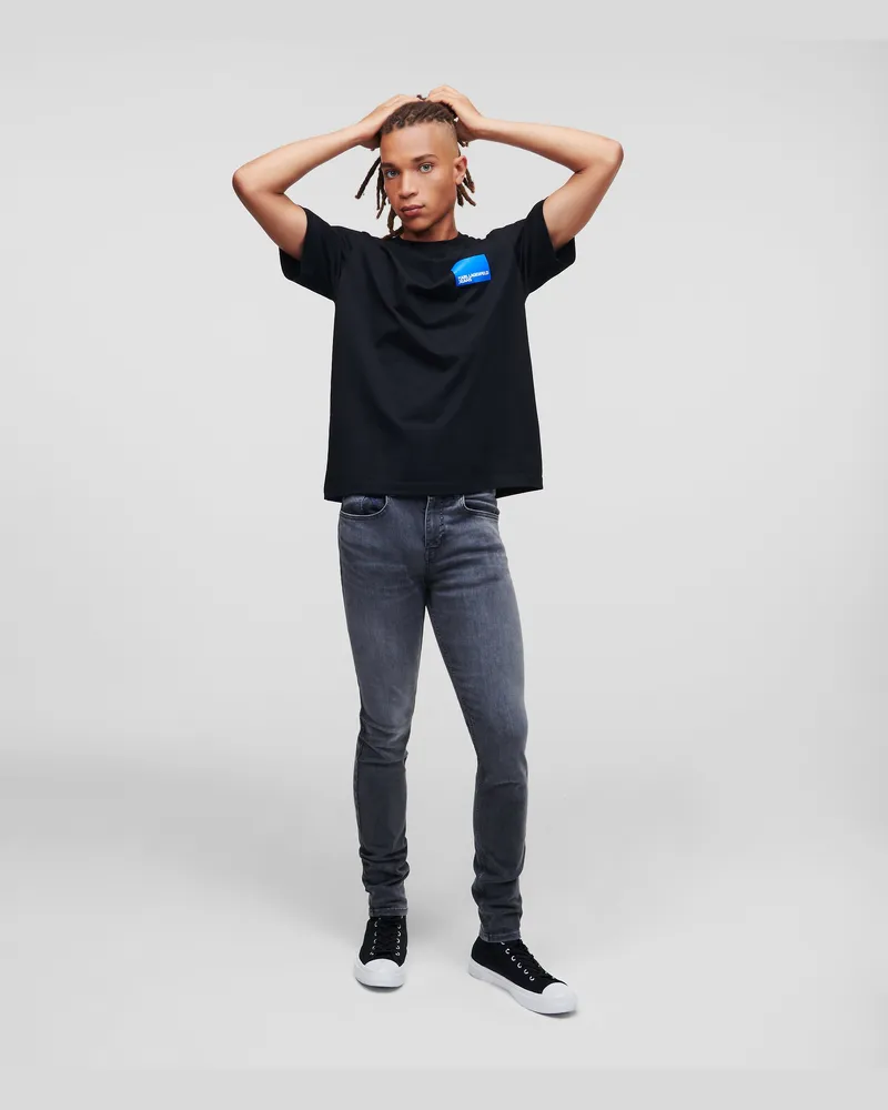 Karl Lagerfeld T-shirt Mit Kurzen Ärmeln, Mann, Schwarz, Größe Schwarz