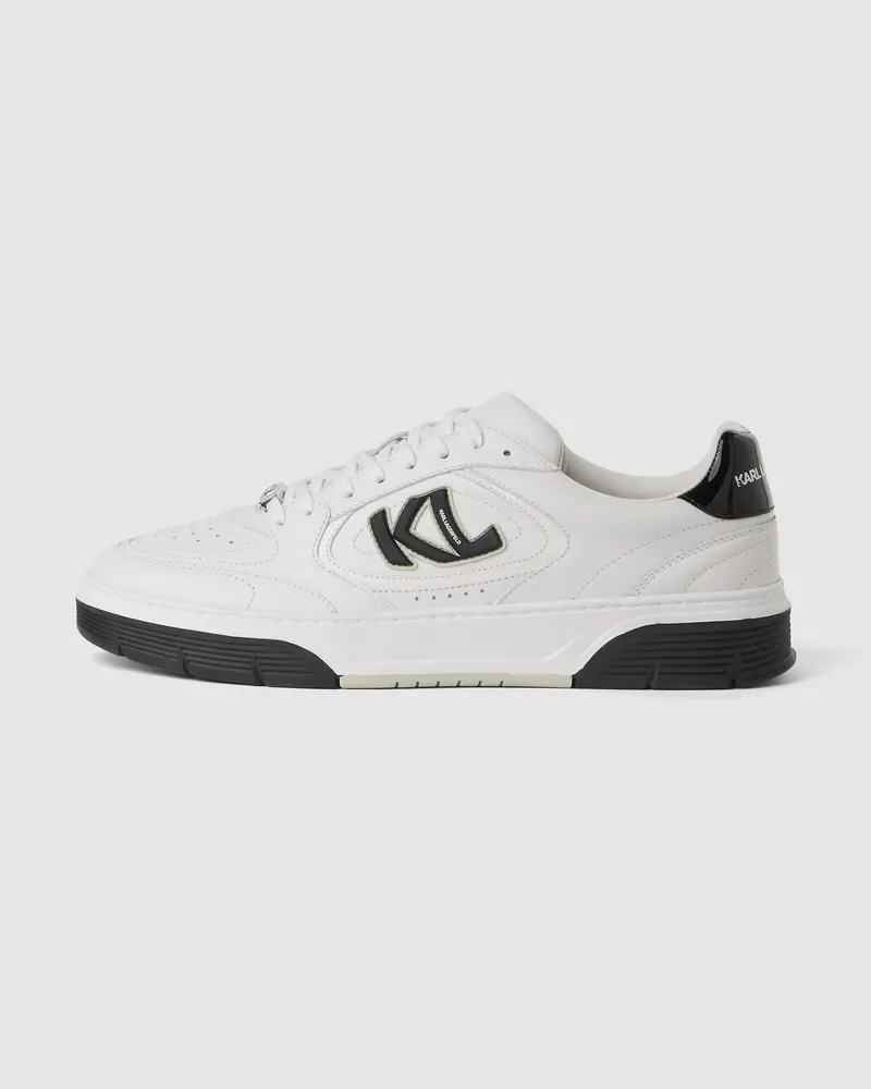 Karl Lagerfeld Kourtney Sneakers Mit Monogramm, Herren, Weiss/schwarz, Größe Weiss