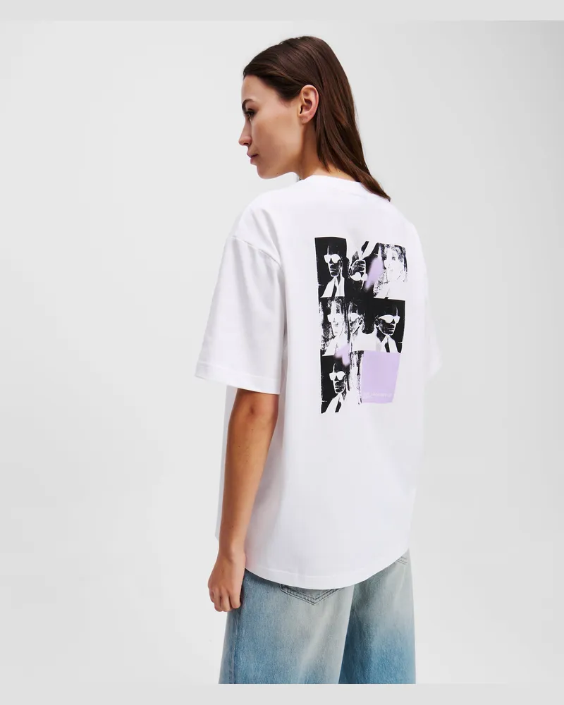 Karl Lagerfeld T-shirt Mit Karl-print, Damen, Weiss, Größe Weiss