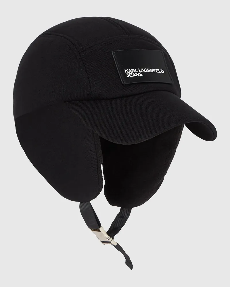 Karl Lagerfeld Trappermütze, Herren, Schwarz, Größe Schwarz