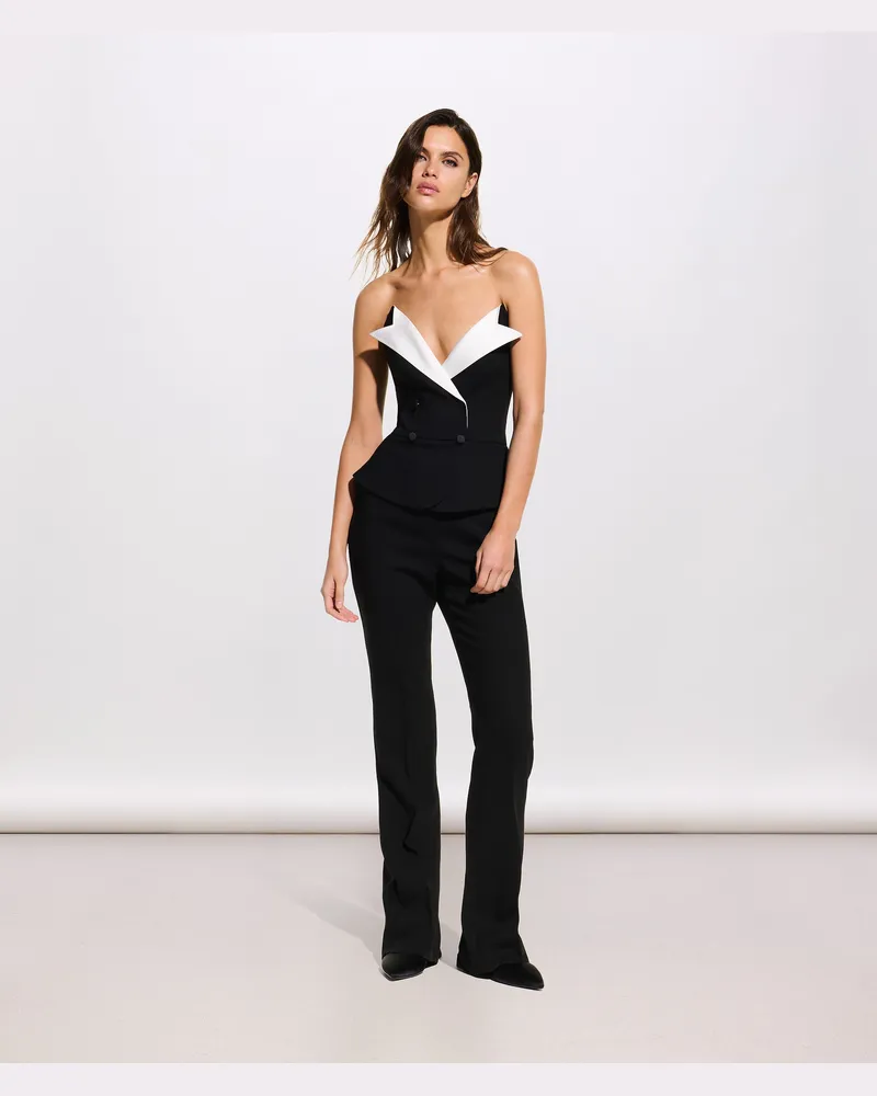 Karl Lagerfeld Kl Studio Jumpsuit, Damen, Schwarz/weiss, Größe Schwarz