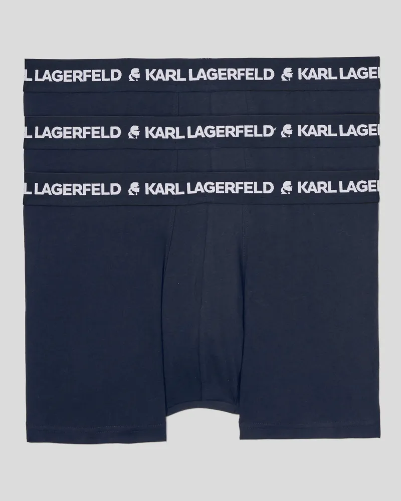 Karl Lagerfeld Monochrome Boxershorts Mit Logo – 3er-pack, Mann, Marineblau, Größe Marineblau