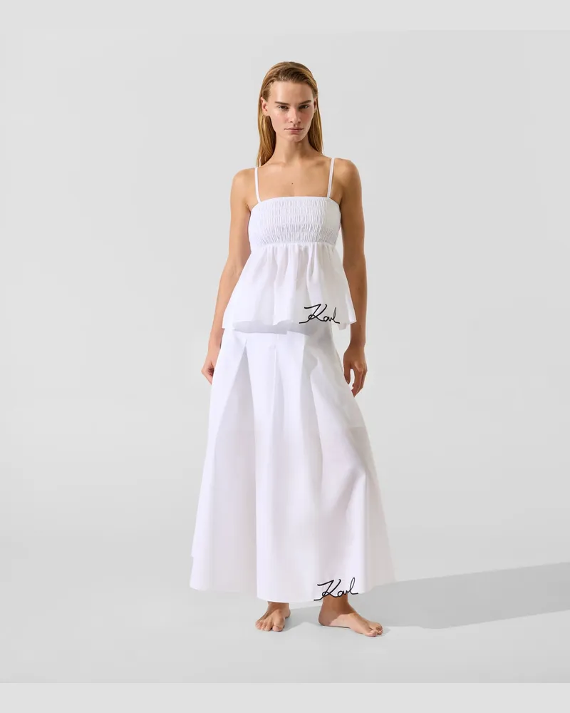 Karl Lagerfeld Signature Maxi-strandrock, Female, Weiss, Size White