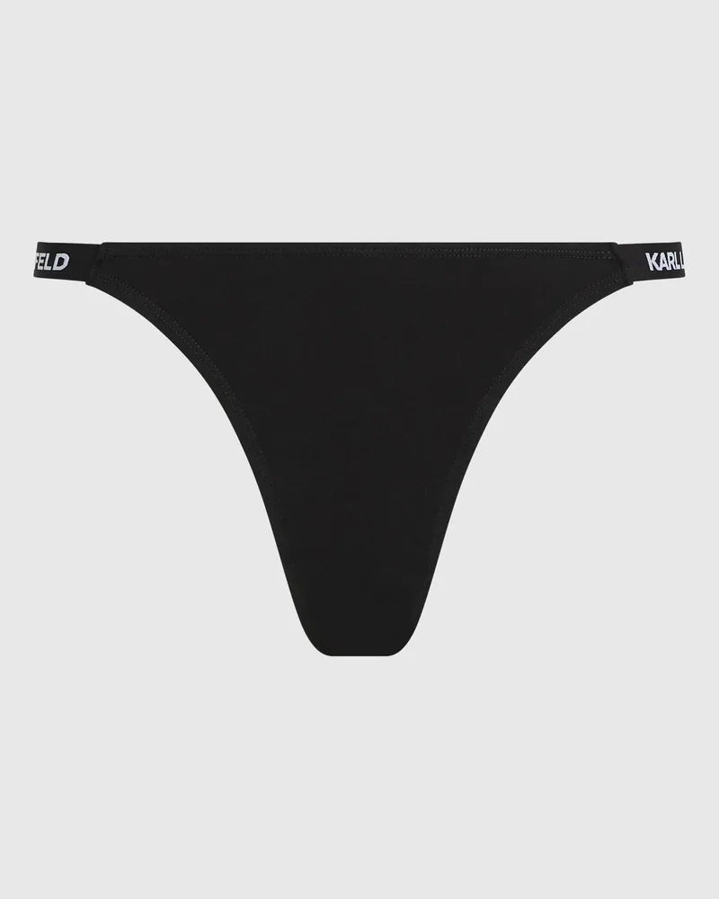 Karl Lagerfeld Logo-slip Im Brazilian-stil, Female, Schwarz, Size Black