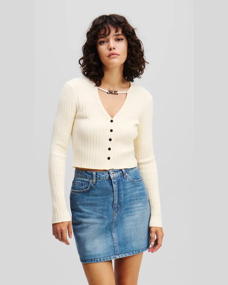Karl Lagerfeld Kurze Strickjacke, Frau, Pristine, Größe Pristine