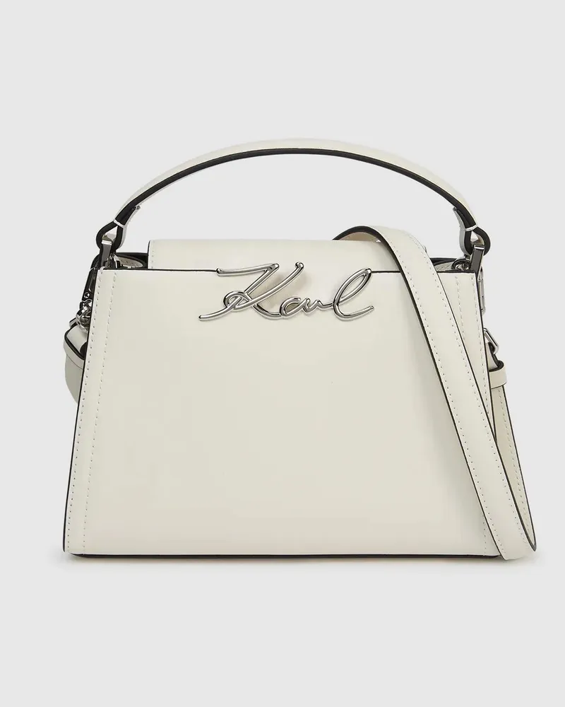 Karl Lagerfeld K/signature Mini-henkeltasche, Damen, Off White, Größe Off