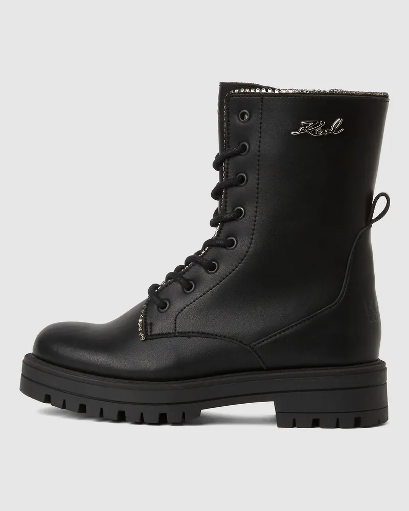 Karl Lagerfeld Schnürstiefel Für Mädchen, Schwarz, Größe Schwarz