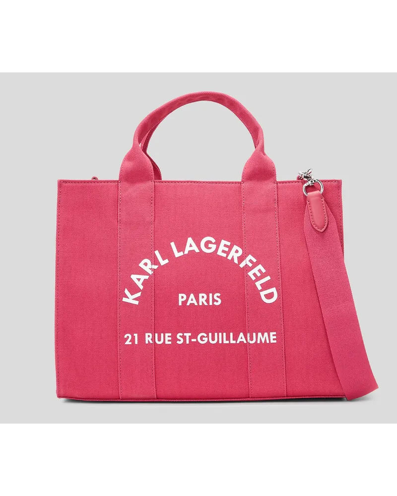 Karl Lagerfeld Rue st-guillaume Kleine Quadratische Tote-bag, Frau, Persisches Rot Persisches