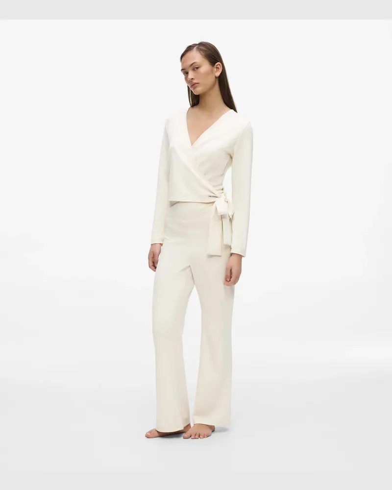 Karl Lagerfeld Loungewear Schlaghosen, Damen, Cannoli Creme, Größe Cannoli